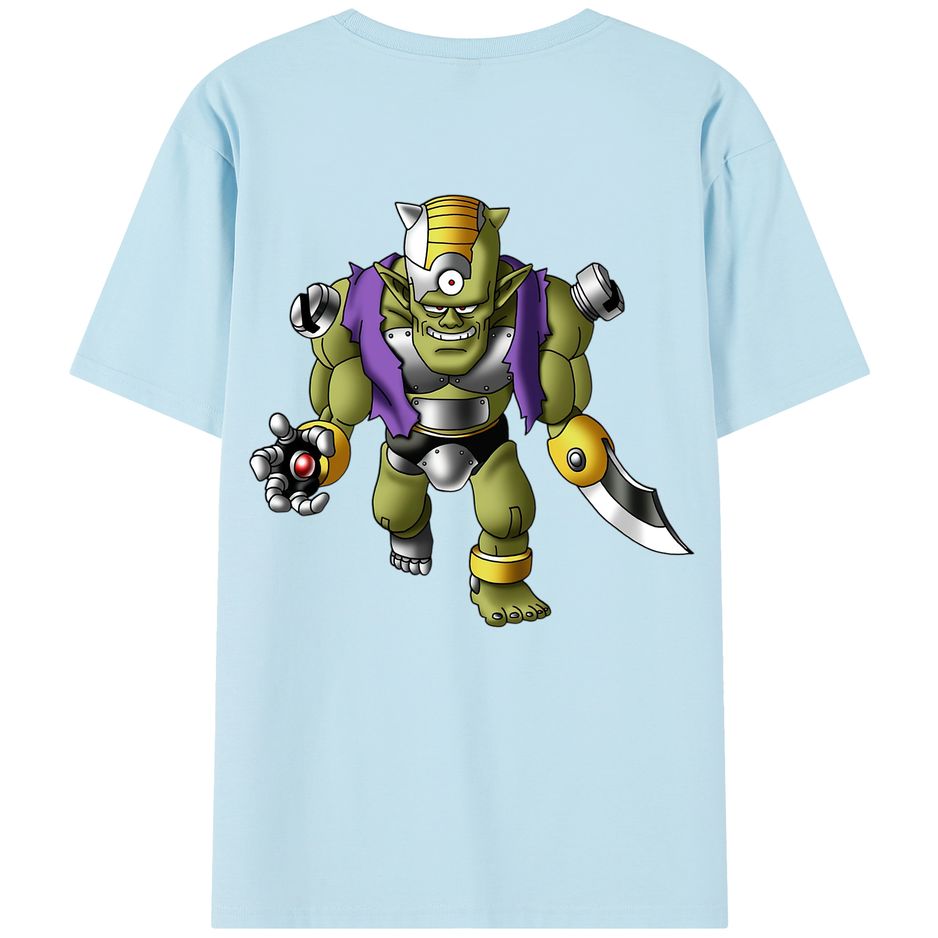（画像用） ドラゴンクエスト Doragon Kuesuto Dragon Quest 綿100％半袖Tシャツ（背面プリント）